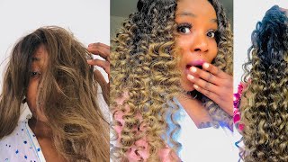 How To Revive/Curl Your dead Synthetic Wig.