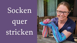 Socken quer stricken - so einfach geht es