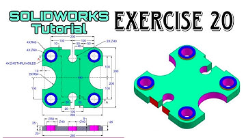 SOLIDWORKS Tutorial | SOLIDWORKS Practice Exercise 20 | Practice Exercise For Beginners