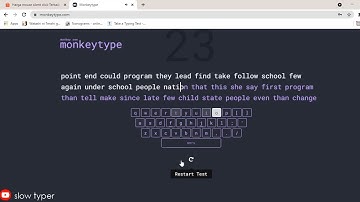 Monkey Type 74 WPM 96% Accuracy