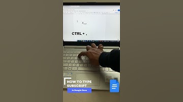 How to type subscript in google docs?