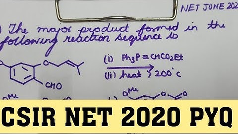 CSIR NET | WITTIG REACTION | SIGMATROPIC REACTIONS | 2020 QUESTION.