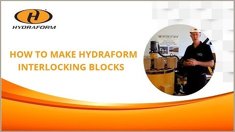 How to make Hydraform Interlocking Blocks