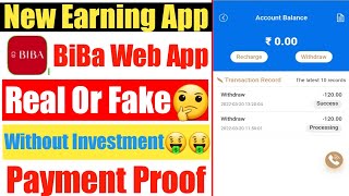 🤑Biba App Payment Proof | BIBA App | New Earning App | Biba Web App | Biba App Full Detail screenshot 1