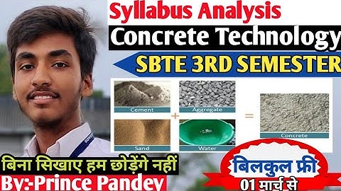 LEC-01||Concrete Technology||Syllabus Analysis||SBTE 3RD SEM||बिलकुल फ्री||BY-PRINCE PANDEY