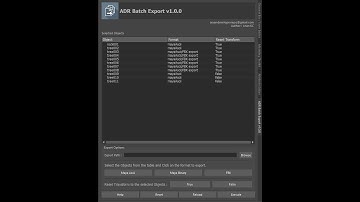 ADR Batch Export for Autodesk Maya