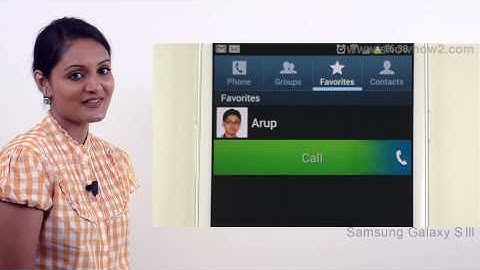 Samsung Galaxy S3 - Make A Call From The Favorites List Quick Shortcut - Preview