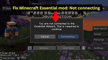 Minecraft Essential mod: Not connecting to network (Quick fix)