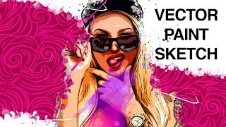 Photo to Vector Paint Sketch Photoshop Tutorial screenshot 4
