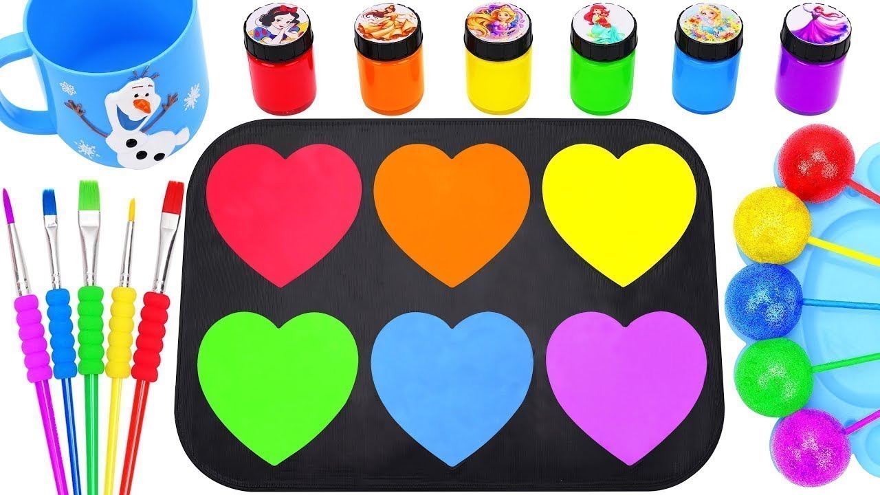 Satisfying Video DIY How to Make Amazing Tray with Colorful Heart with Slime Pool Candy Cutting ASMR