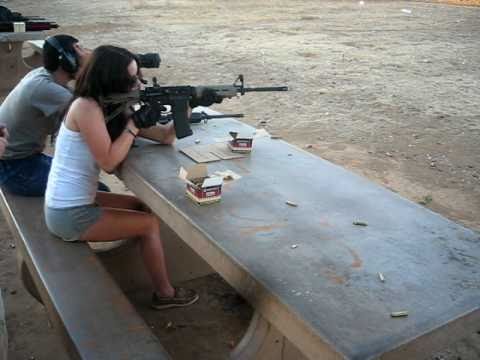 Girl Shooting AR-15