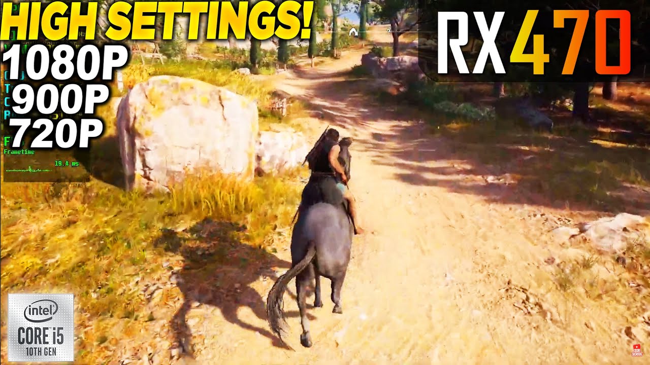 Assassins Creed Odyssey RX 470 - 1080p 900p 720p High,