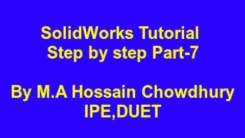 Solidworks tutorial for beginner Part 07 (Dimension)DU ET 2