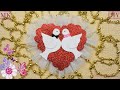 💖 Валентинка из фоамирана с голубями.💖 Foamiran valentine with pigeons.