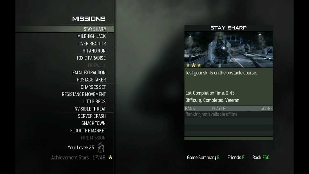 Call of Duty MW3 Spec Ops Missions No.1 Stay Sharp Live Commentary by ...