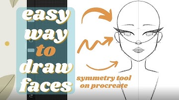 easy way to draw a face with symmetry tool in procreate | tutorial ⭐