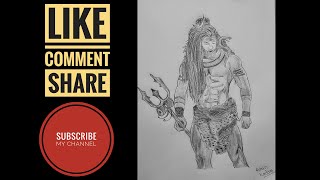 Lord Shiva Sketch || Om Namah Shivay || Drawing Easy Steps (Very Easy)