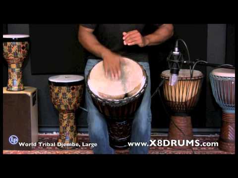 X8 Drums World Tribal Djembe, Large Demonstration