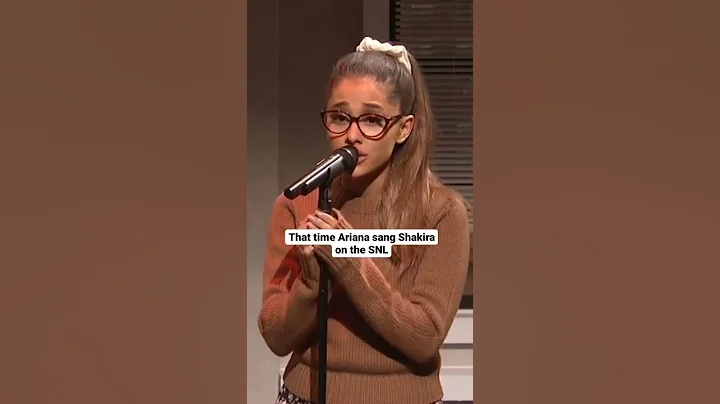 Ariana Grande singing ‘whenever wherever’ by Shakira during SNL performance