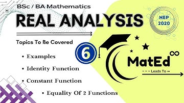 Real Analysis ( 6 ) | Equality Of 2 Functions | Major 3 | BSc / BA Mathematics | NEP 2020