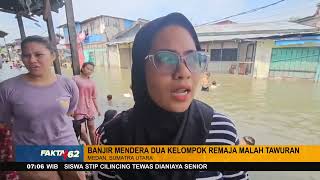 Tawuran Di Tengah Banjir ROB Di Medan, Sumatra Utara - Fakta +62