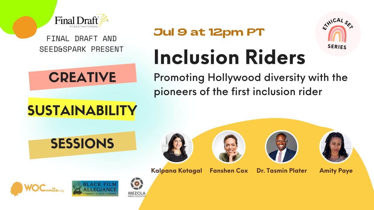Inclusion Rider Examples Creative Sustainability Session: Inclusion Riders - YouTube