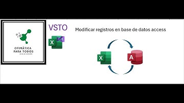 23. Programando Excel desde .NET con VSTO y VS (Modificar registros en Bases de datos Access)