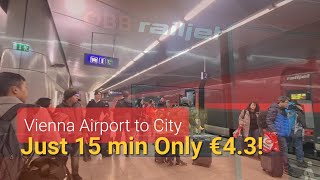Vienna Airport to City Centre - Wien Hbf | OBB Railjet - Austria Train Trip screenshot 5