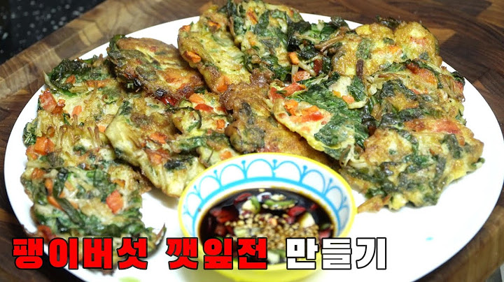 팽이버섯 깻잎전 밀가루 없이 간단하게 만들어보세요. 정말 맛있어요~