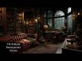 Victorian Professor's Study | Cozy Study Ambience with Soft Violin &amp; Rain | 2 Hours