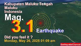 73 km Northeast of Masohi, Kabupaten Maluku Tengah, Maluku, Indonesia Earthquake today now