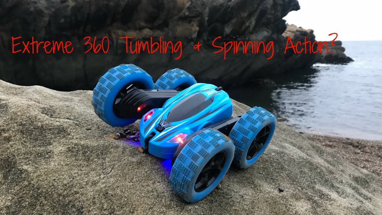 RC Stunt Spinning Toy Car para crianças, puxar para trás, rotação