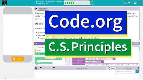 Code.org Lesson 10.5 Functions Practice | Tutorial with Answers | Unit 4 CS Principles