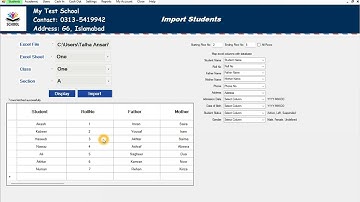 How to import students from excel sheet to School Management Software