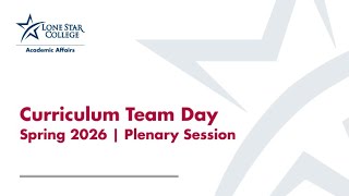 Curriculum Team Day - Spring 2026 Plenary Session