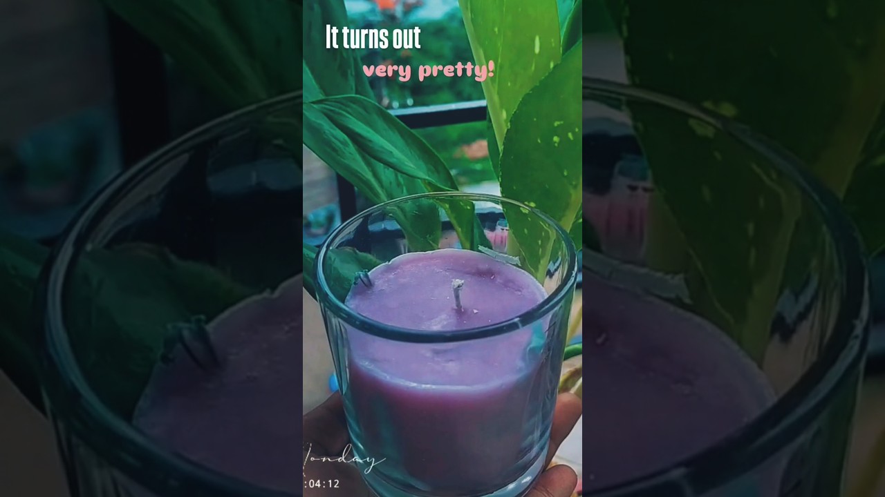 DIY Glass Candle. Making a cute lavender glass candle.  