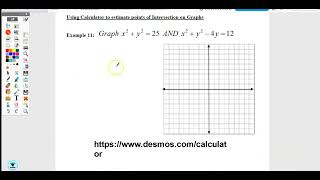 Lesson 2 2 Using Desmos to Find Intersection Points