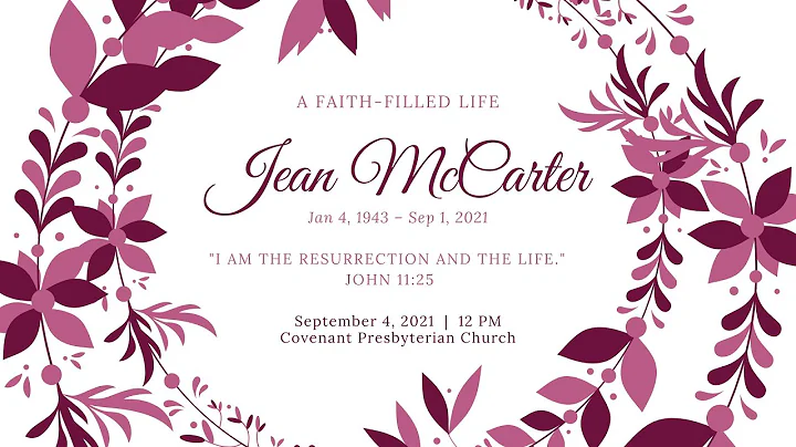 Memorial Service: Jean McCarter