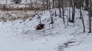 January 22, 2022 sledding at the beach, pere Marquette Muskegon, MI