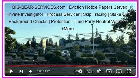 Washington State Private Investigator and Process Server  Snohomish County WA