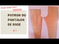 Patron du pantalon de base la prise des mesures