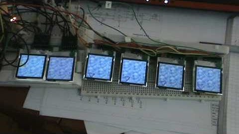 Atxmega128a1 with 6 color LCDs