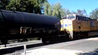 Up 3997 newark train is going through pleasanton part 1