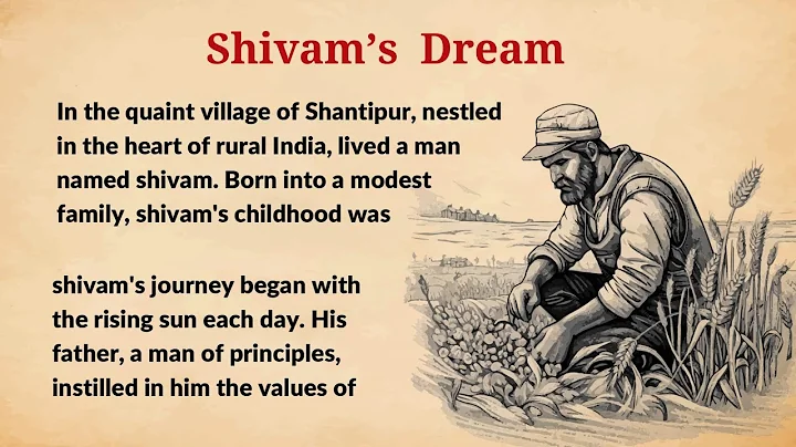 Learn English through Story Level 1 | Shivam’s Dream - english story with subtitles