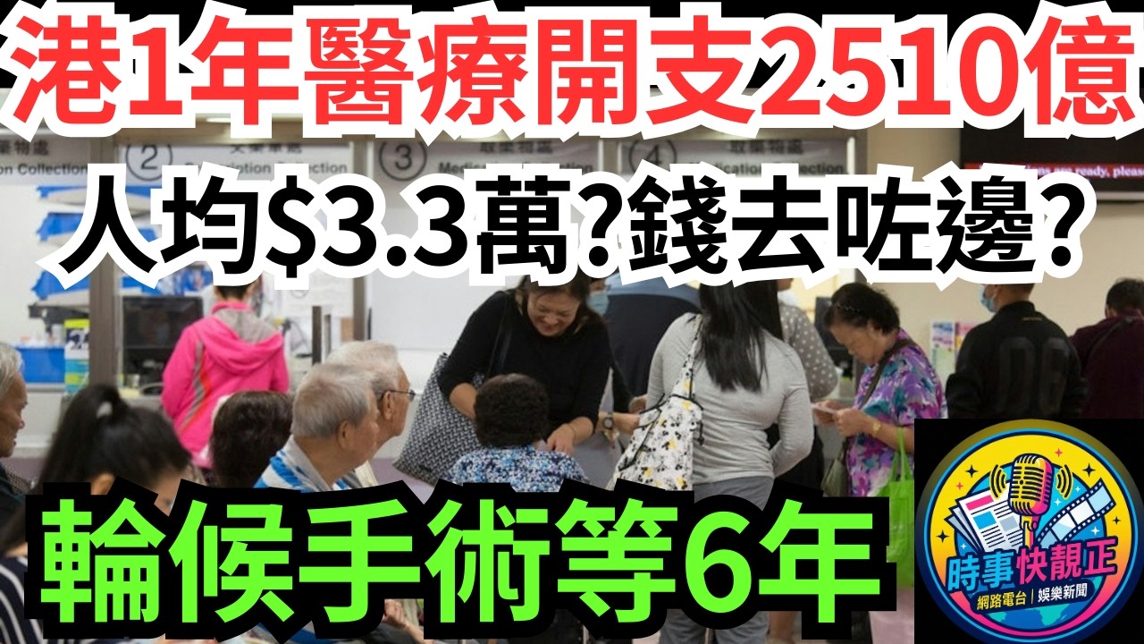 【香港醫療開支】1年$2510億?人均$3.3萬人口老化、偏重住院推高成本!輪候手術等6年，錢去咗邊？ #全城熱話 #網絡熱話 #社會時事 #社會熱話 #時事 #社會新聞 #民生 #港聞  #新聞簡報