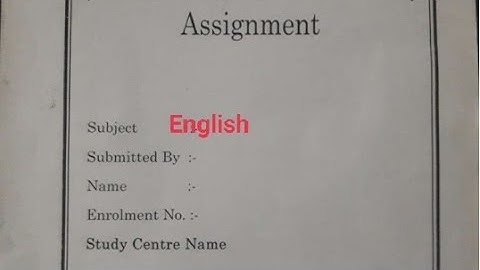 English Assignment//Asos 2022/ @letslearnNgrow  // #Lets_Try_it_Once #Pdf