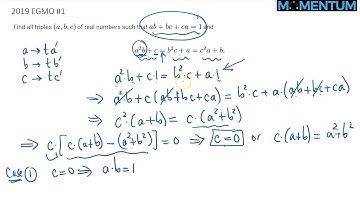 2019 European Girls Math Olympiad (EGMO) Problem #1