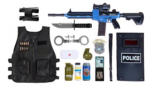 Special Police Weapons Toy set Unboxing-M416 guns, Gas mask, Glock pistol, Dagger