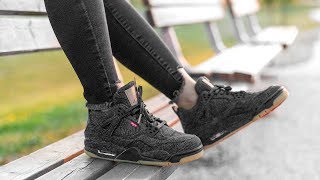 retro 4 levis black