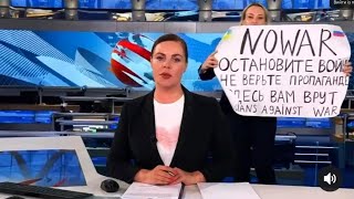 Девушка во время прямого эфира на первом канале призвала прекратить войну!